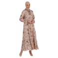 thumbnail image 1 of Powder Pink - Floral - Crew neck - Fully Lined - Modest Dress - Refka, 1 of 5