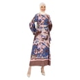 thumbnail image 1 of Powder Pink - Saxe Blue - Floral - Crew neck - Unlined - Modest Dress - Refka, 1 of 5