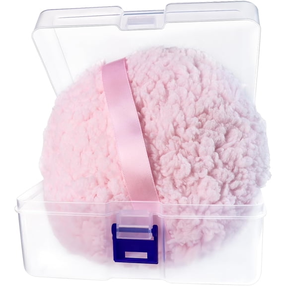 Powder Puff, 6 X 3 Body Powder Puff, Oversize Dust Puffs for Women, Soft and Comfortable Body Powder Puff and Container