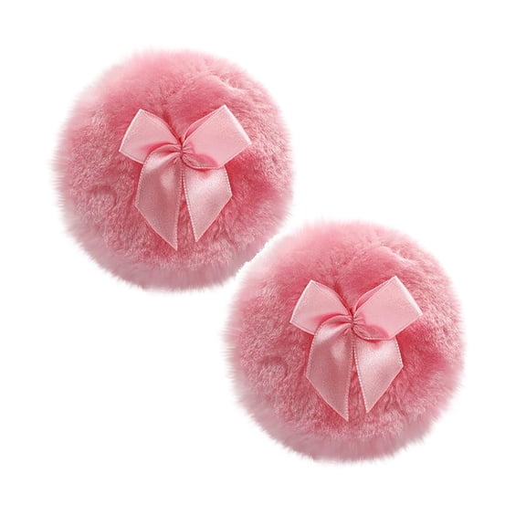 Powder Puff Baby Powder Puff Glitter Round Bow Baby Powder Puff Bow Knot Body Powder Puff Round Powder Puff Baby Food Mesh Feeder Stay Puff Inflatable Baby Snack Cup Holder Baby Food Variety Pack