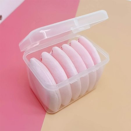 Powder Puff Face Soft Triangle Makeup Puff for Loose Powder Body Powder, Wedge Shape Velour Cosmetic Sponge Wet Dry Makeup Tool,Pink 2