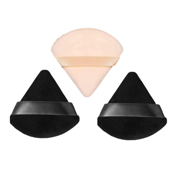 Powder Puff Makeup –3PCS Velvety Soft Triangle Puffs Face Powder and Cosmetic Foundation – Multipurpose Makeup use