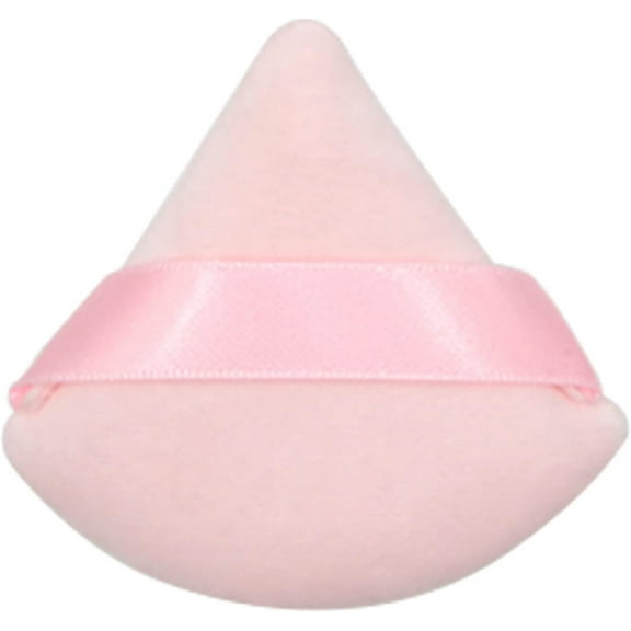 Powder Puff Makeup Puff Triangle Powder Puff Soft Powder Sponge Reusable Triangle Sponges with Strap for Loose Powder Cosmetic Foundation Wet Dry Makeup Pink