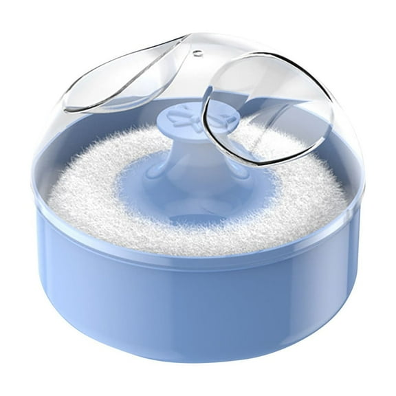 Powder Puff Set Portable Talcum Powder Puff Dusting Powder Container with Puff Hygienic Delicate Powder Applicator Empty Powder Dispenser Hygienic Storage for Home and Travel