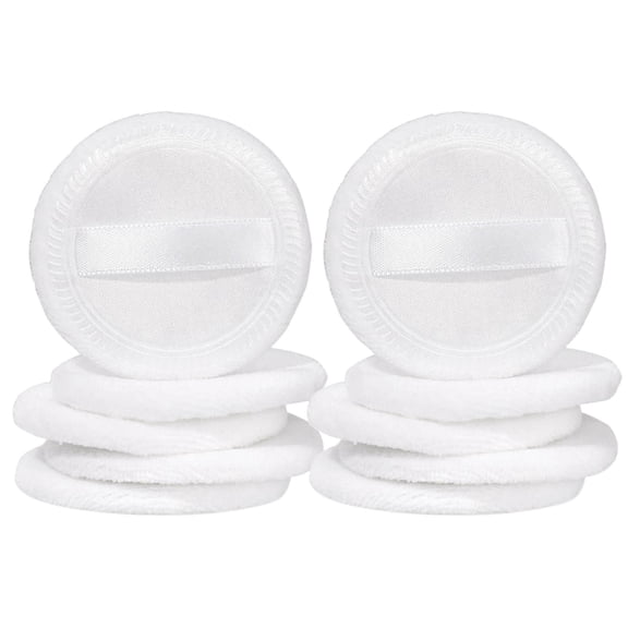 Powder Puff Set for Makeup Application Round Compact Pads for Coverage Soft Texture Easy Blending cosmetic tool