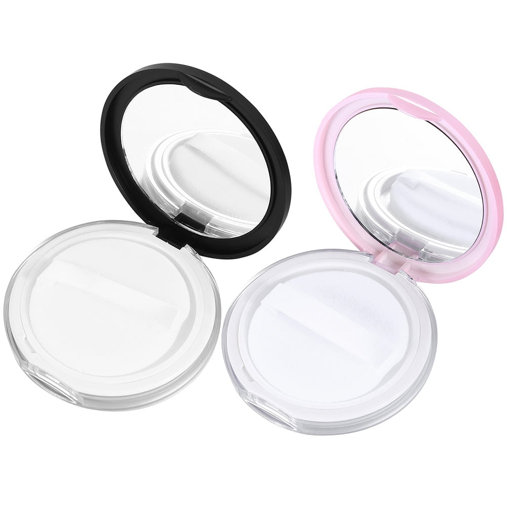 Powder Puff Storage Box Case with Plastic Container Blenders Makeup