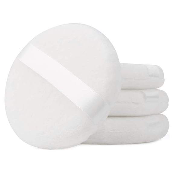 Powder Puff, Ultra Soft Washable Large Round Velour Powder Puff Loose Powder Puff