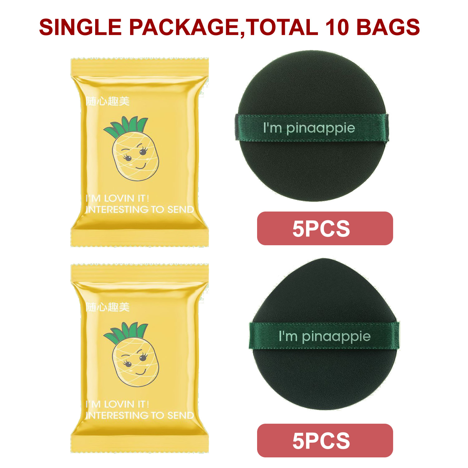 Powder Puffs, Face Makeup Sponges Puffs, for Contouring Eye Corner