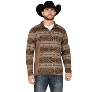 Powder River Outfitters Men's By Panhandle Pro Southwestern 1/4 Zip Henley Brown Large  US