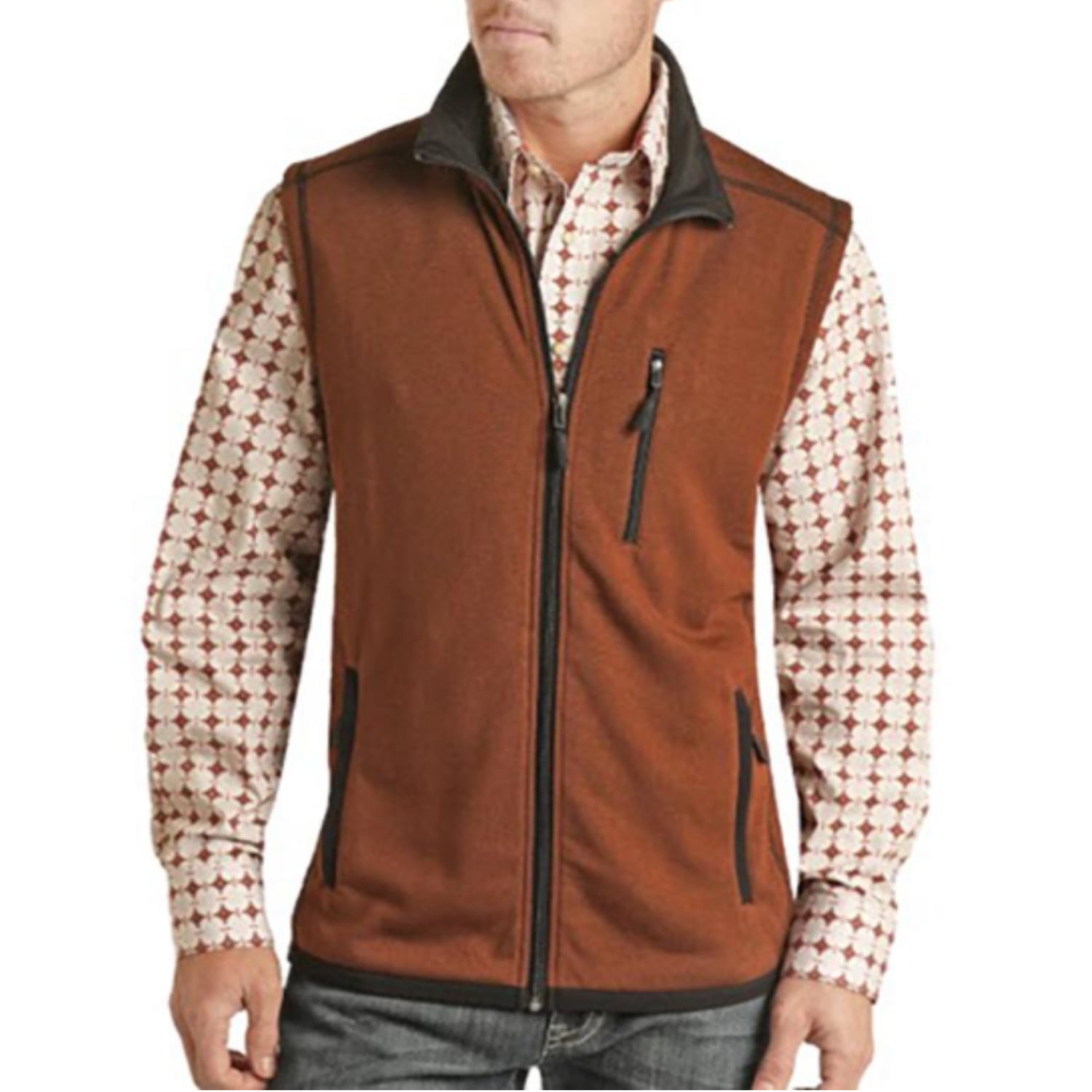 Powder River Outfitters® Men's Heather Knit Rust Vest PRMO98RZYD-90 ...