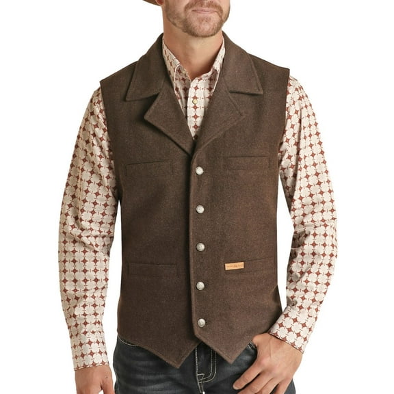 Powder River Outfitters Mens  Montana  Vest XL Brown