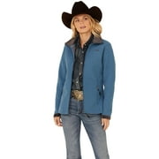 Powder River Outfitters Women's Honeycomb Performance Zip-Front Jacket Blue Medium  US