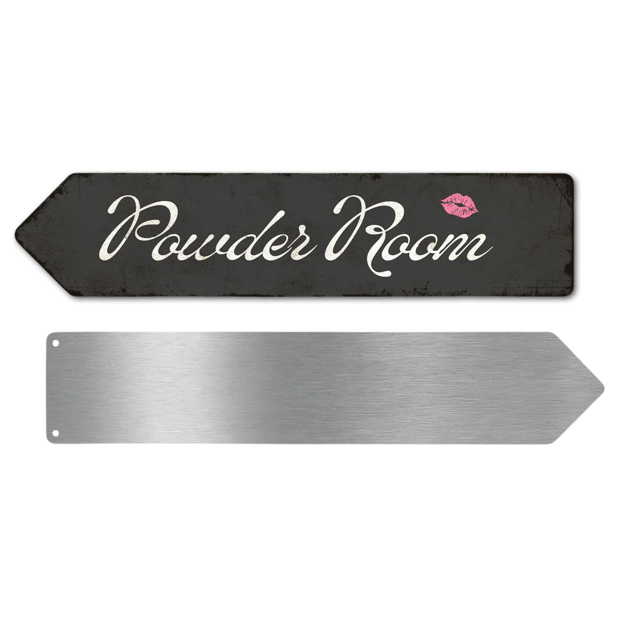 Powder Welcome Signs Powder Room Metal Sign by DC | Arrow Metal Directional Signage for ...