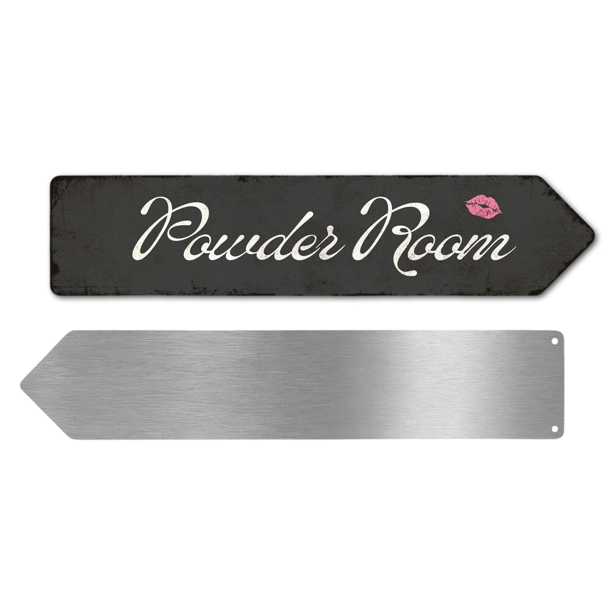 Powder Welcome Signs Powder Room Metal Sign by DC | Arrow Metal Directional Signage for ...