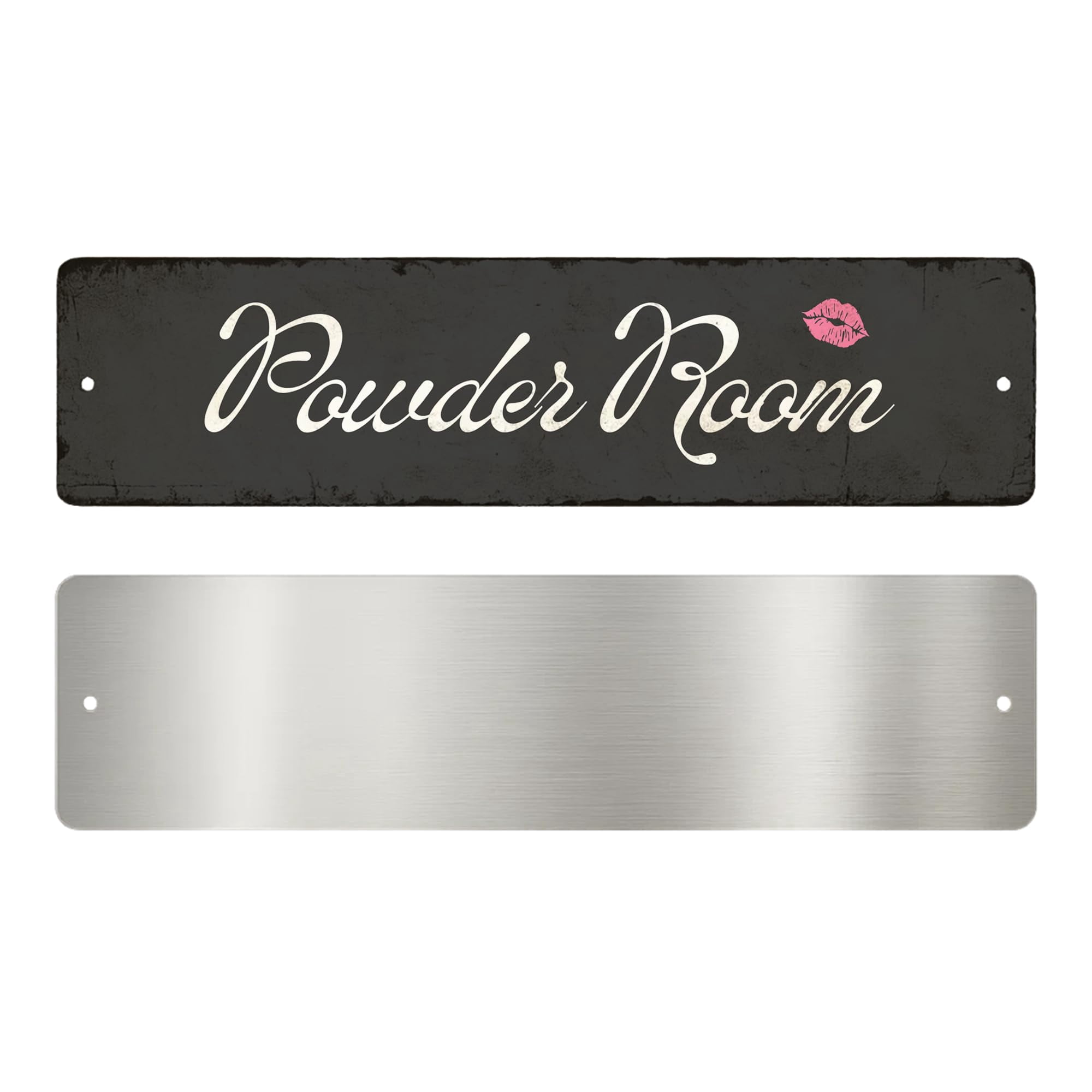 Powder Welcome Signs Powder Room Metal Sign by DC | Arrow Metal Directional Signage for ...
