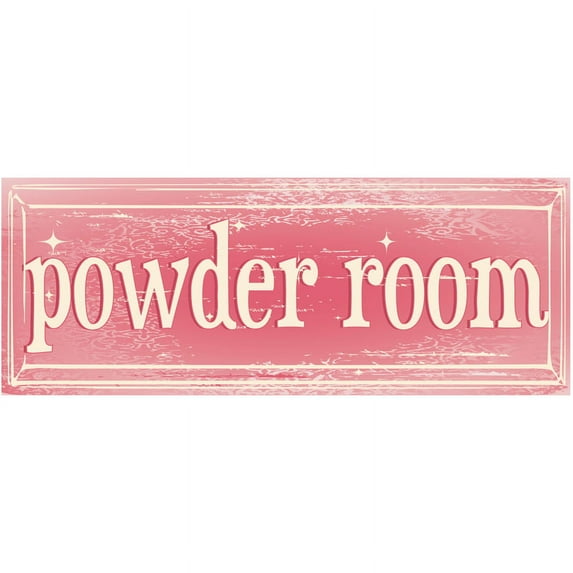 Powder Room Metal Sign