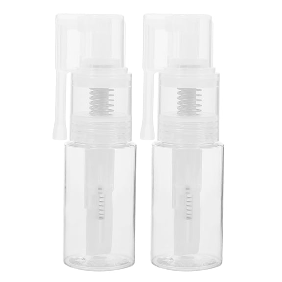 MOKKHNB Baking Powder Spray Bottle Abs Transparent For Travel 2Pcs 4.5X1.4X1.4In