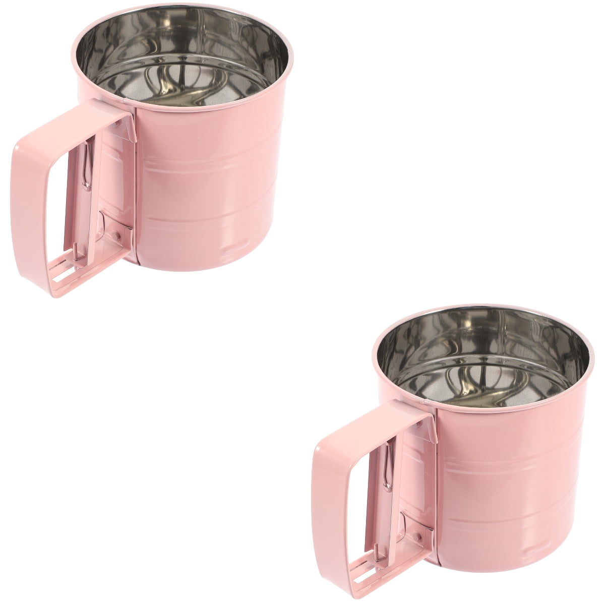 Powder Strainer Sifter for Powdered Sugar Hand Press Flour Sieve Cup