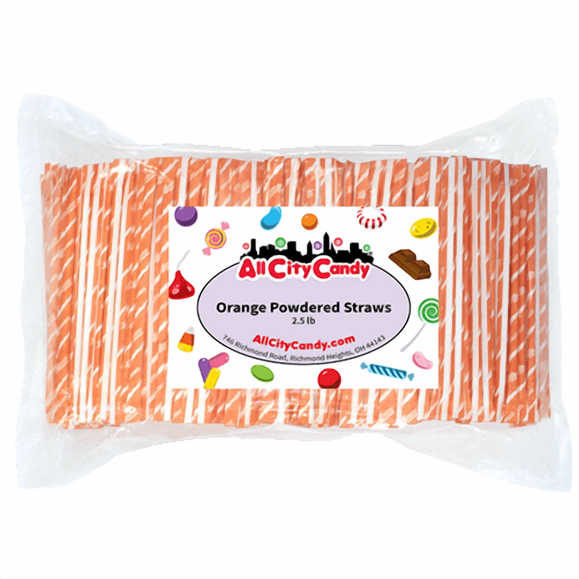 Powdered Candy Straw Orange Bulk Bag - 2.5 lb. Bag - Walmart.com