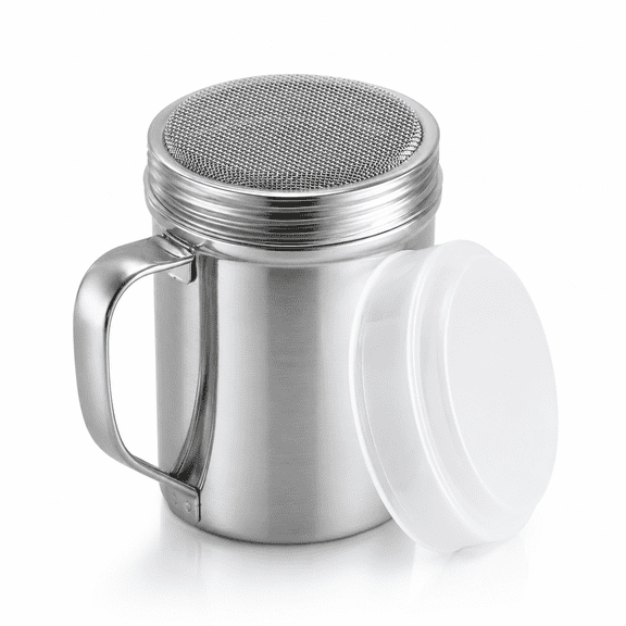 Powdered Sugar Shaker Duster,Cinnamon Shaker Flour Sifter,6oz Stainless Steel Fine Mesh Dredges Shakers for Cinnamon Flour Salt Pepper