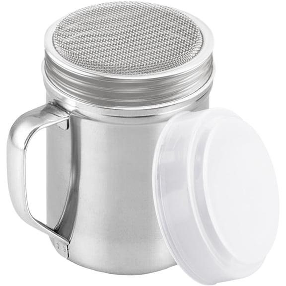 Powdered Sugar Shaker Duster - With Handle - Cinnamon Shaker For Coffee Bar - Fine Mesh Dredge - 6 ounce, pack of 2 | Style: Fine