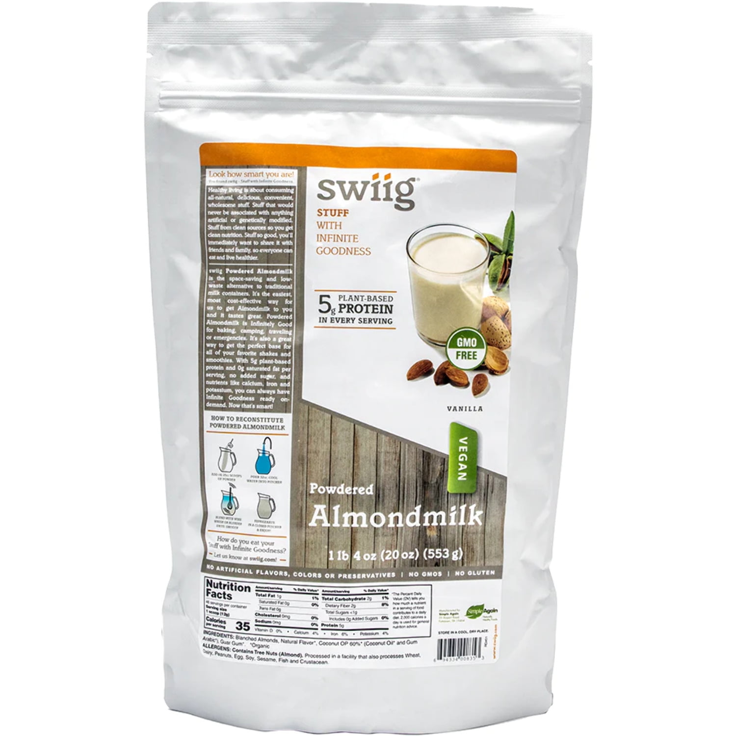 Powdered Vanilla Almond Milk