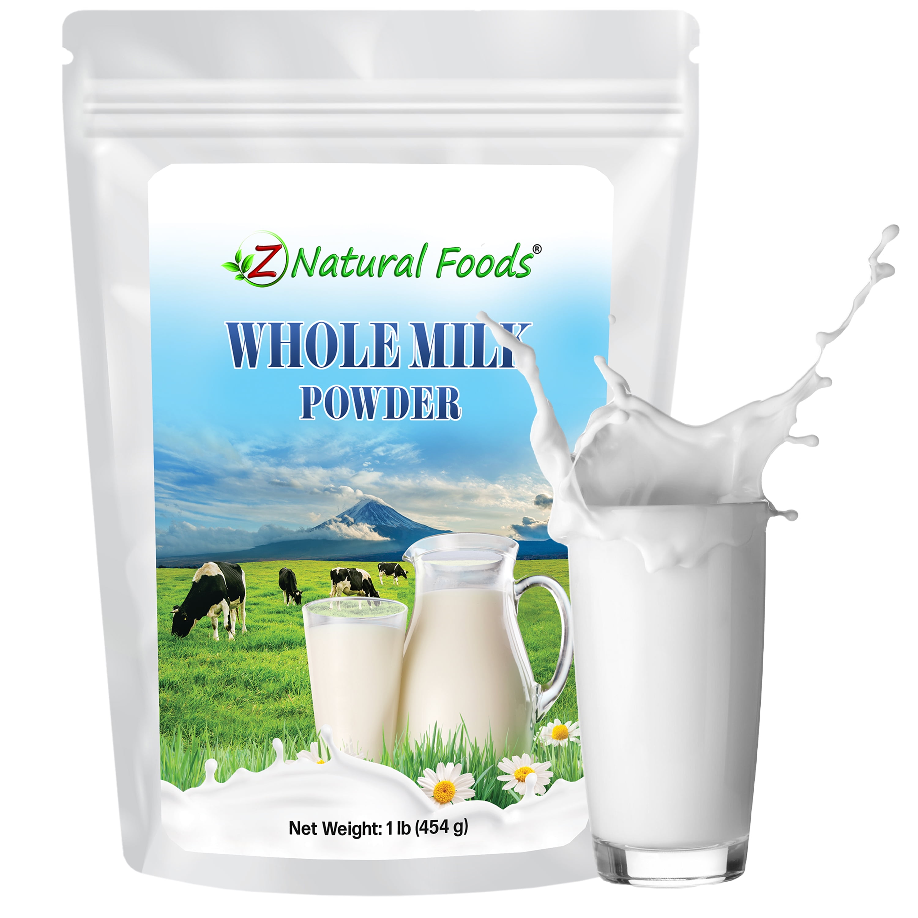 Powdered Whole Milk, Nutrient Rich Milk Powder With Longest Shelf Life For Stress Relief, No Refrigeration Required, Perfect For Cooking, Baking, Tea, & Coffee, Gluten Free, Non-GMO, 1 Lb
