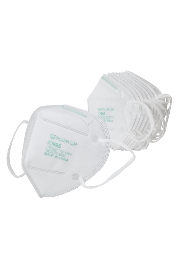 KN95 Protective Face Mask with Adjustable Nose Bridge and Elastic Ear Loops (10 count)