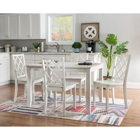 Powell 5 Piece MDF & Iron Dining Table Set, Black