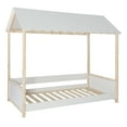 thumbnail image 1 of Powell Allyson Kid's Playhouse Bed with Adjustable Canopy, Twin, White, 1 of 15