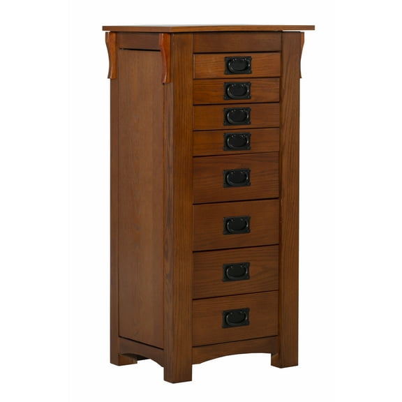 Powell Anna Lee Jewelry Armoire, Oak