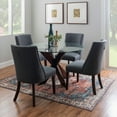 thumbnail image 1 of Powell Augusta 5-Piece Dining Set, Espresso/Gray, 1 of 14