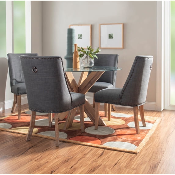 Powell Augusta 5-Piece Dining Set, Natural/Gray