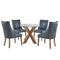thumbnail image 1 of Powell Augusta 5-Piece Dining Set, Navy/Natural, 1 of 12