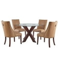 thumbnail image 1 of Powell Augusta 5-Piece Dining Set, Tan/Espresso, 1 of 10