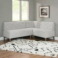 thumbnail image 1 of Powell Augusta Upholstered Corner Dining Breakfast Nook, Seats 5, Light Gray, 1 of 11