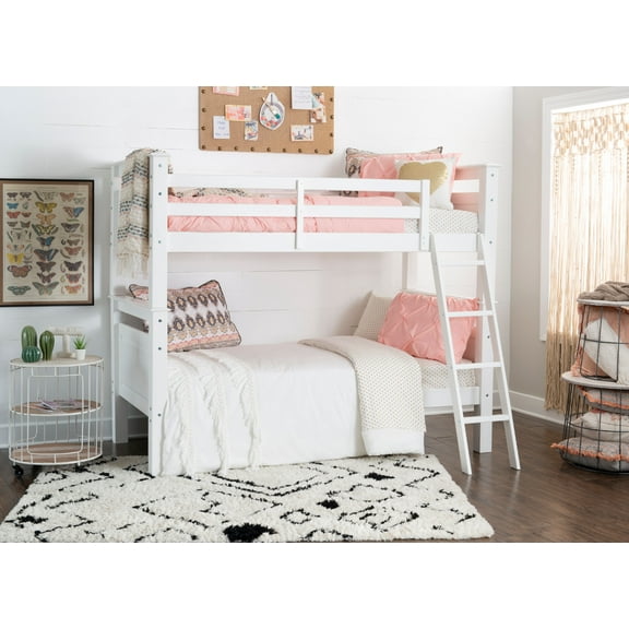 Powell Beckett White Wood Twin Bunk Bed