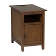 thumbnail image 1 of Powell Bryson Indoor Side Accent Table with Storage and Built-In USB Port, Hazelnut, 1 of 22