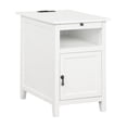 thumbnail image 1 of Powell Bryson Indoor Side Accent Table with Storage and Built-In USB Port, White, 1 of 20