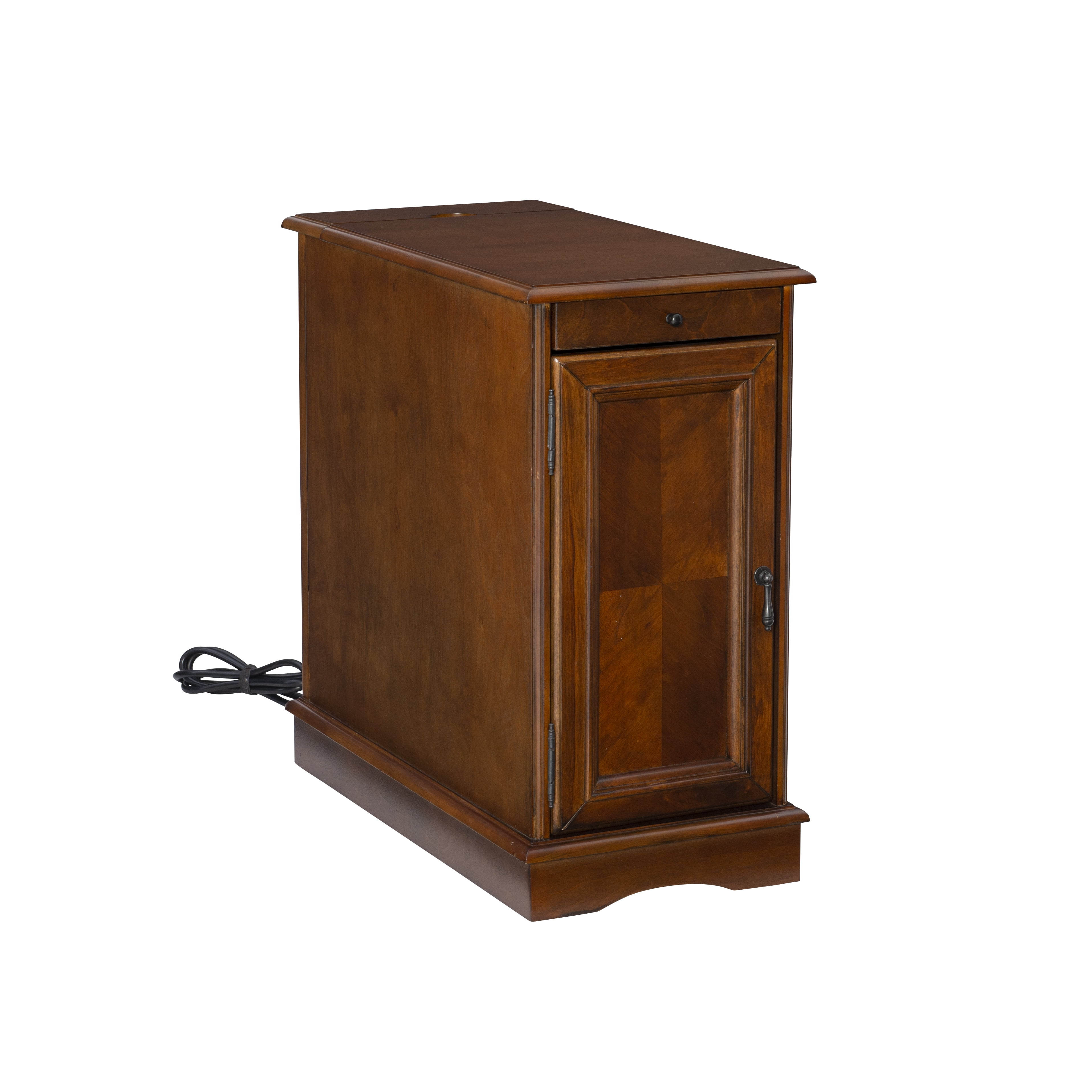 Butler Traditional Hazelnut Asian Hardwood End Table with Charging Station