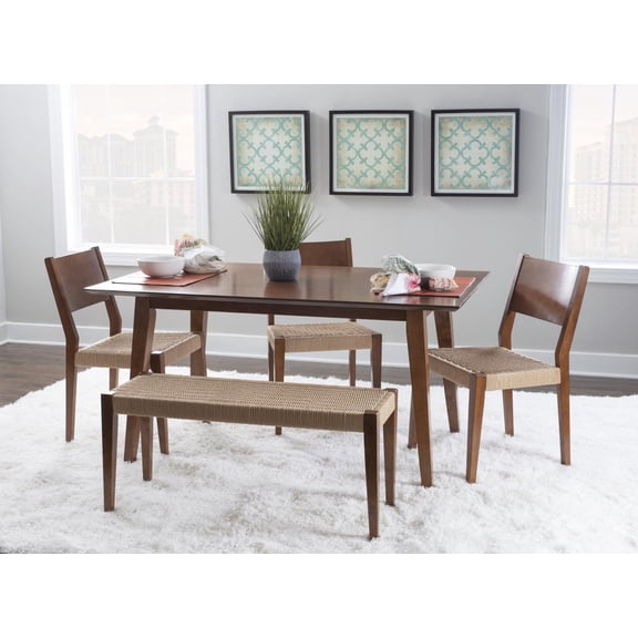 Powell Cadence 6-Piece Dining Set Brown With Brown Finish D1275D19PC6
