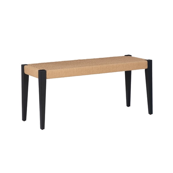 Powell Crawford Dining Bench, Black/Natural