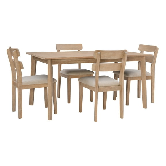 Powell Davini 5-Piece Dining Set, Natural