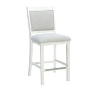 Powell Drew 25" Counter Stool, Set of 2, White/Gray