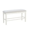thumbnail image 1 of Powell Drew Counter Height Dining Bench, White/Gray, 1 of 17