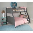 thumbnail image 1 of Powell Driscoll Kids Wood Twin over Full Bunk Bed with Built-in Ladder, Gray, 1 of 12