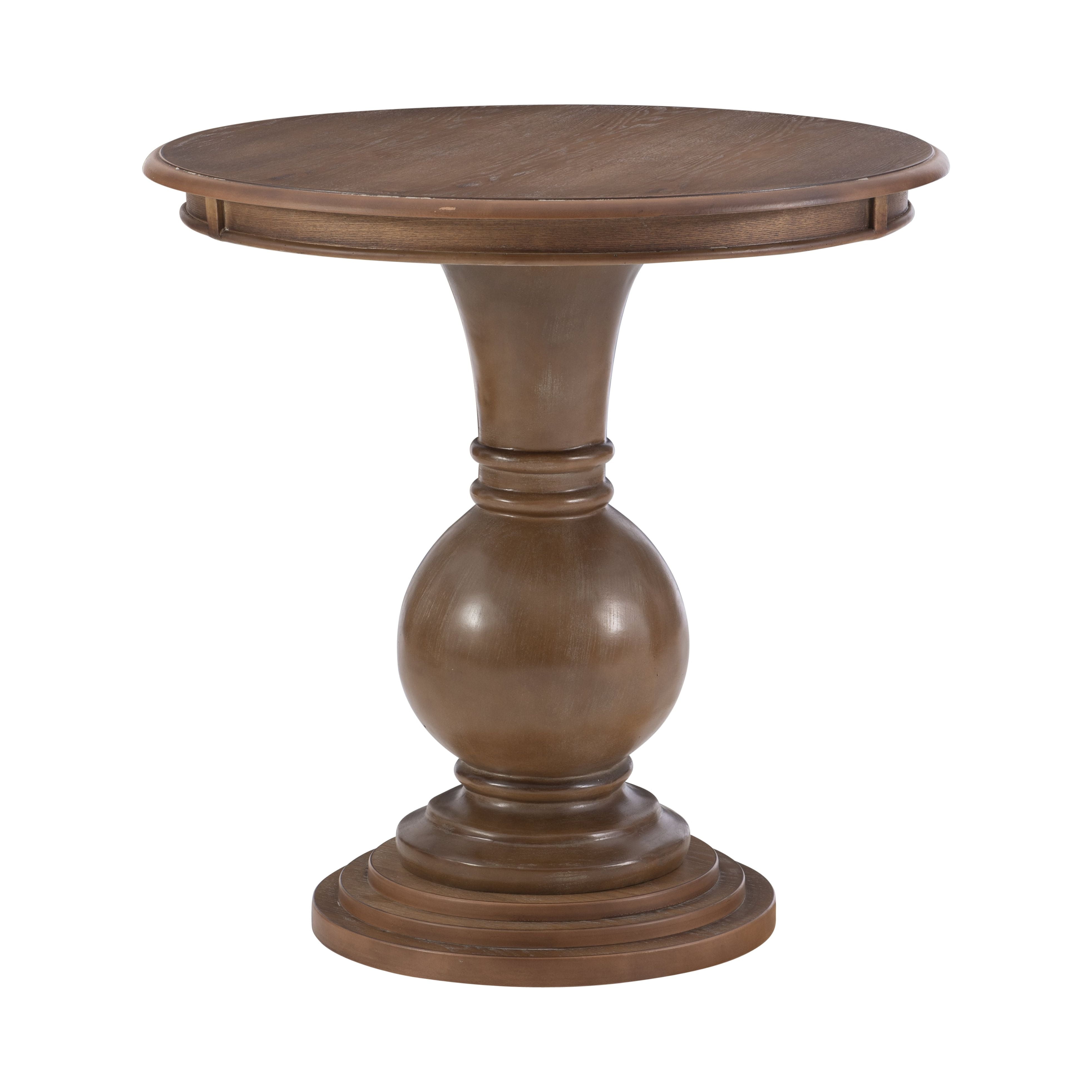 Powell Elissa Round Pedestal Indoor Accent Side Table, 26" Tall, Natural - Walmart.com