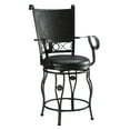 thumbnail image 1 of Powell Ellie Big & Tall Counter Stool, Black/Grey, 1 of 5