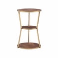 thumbnail image 1 of Powell Engle 3-Tier Side Table - Black Base with Brown Wood Top, 1 of 10