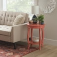 thumbnail image 1 of Powell Fiore Round Indoor Accent Side Table with Shelf, 24" Tall, Coral, 1 of 6